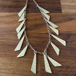 Avenue Gold Tone Geometric Charm Renaissance Minimalist Art Deco Necklace